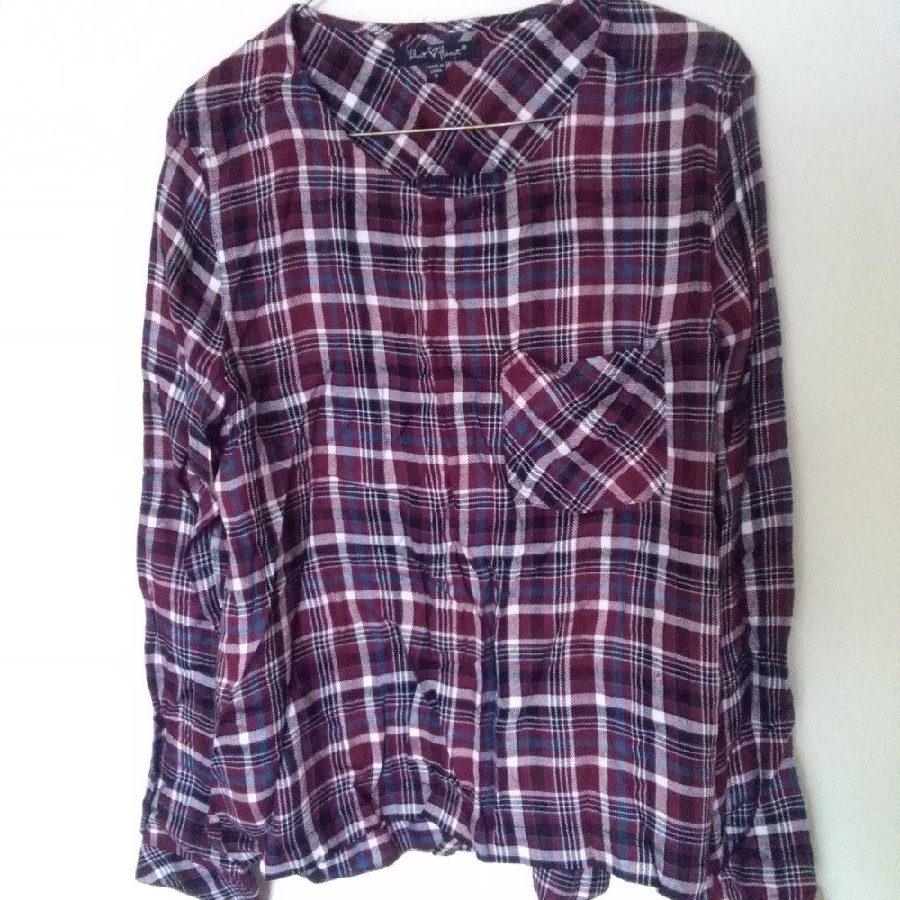 Red Plaid Blouse